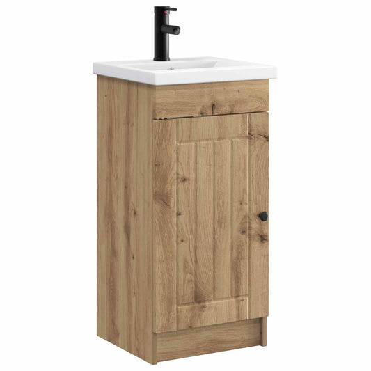 vidaXL Bathroom Vanity with Sink Artisan Oak 42 x 40 x 84.5 cm