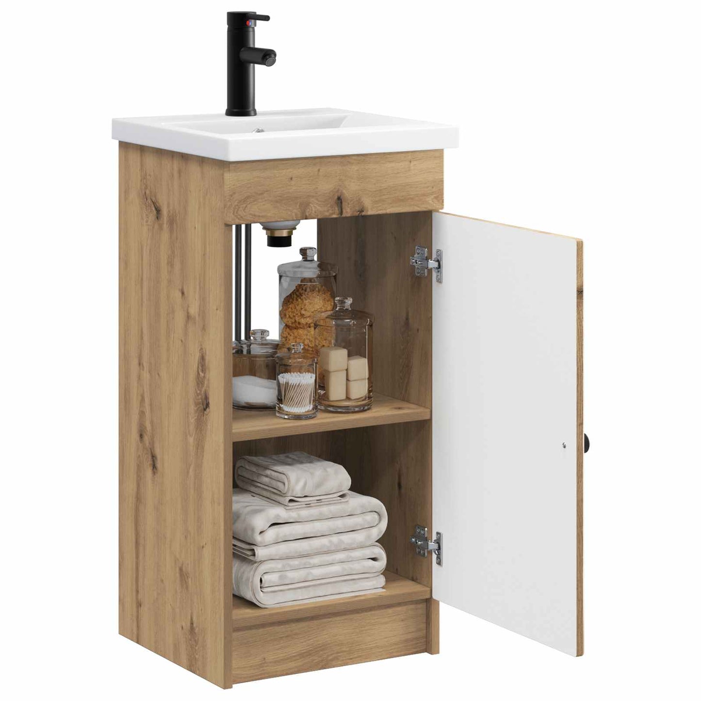vidaXL Bathroom Vanity with Sink Artisan Oak 42 x 40 x 84.5 cm