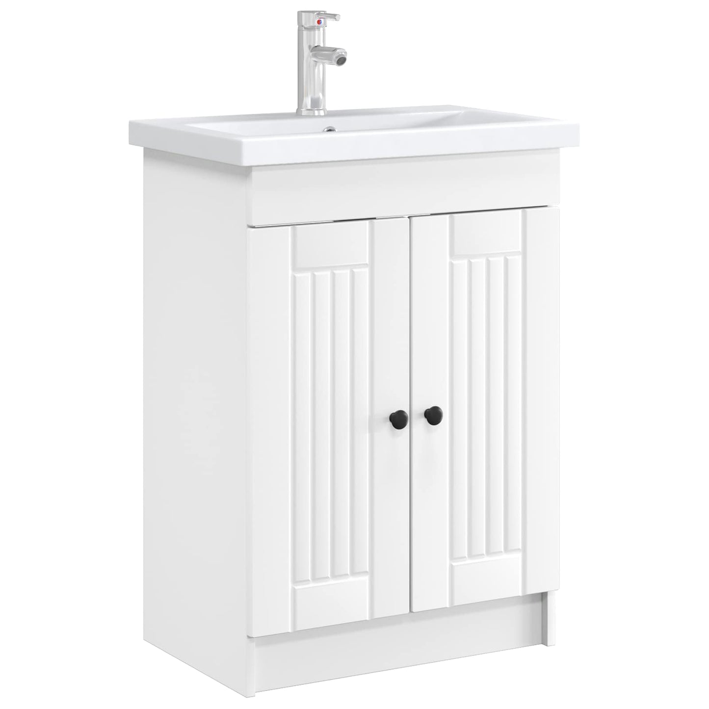 vidaXL Bathroom under Sink Cabinet White 56 x 37.5 x 81 cm
