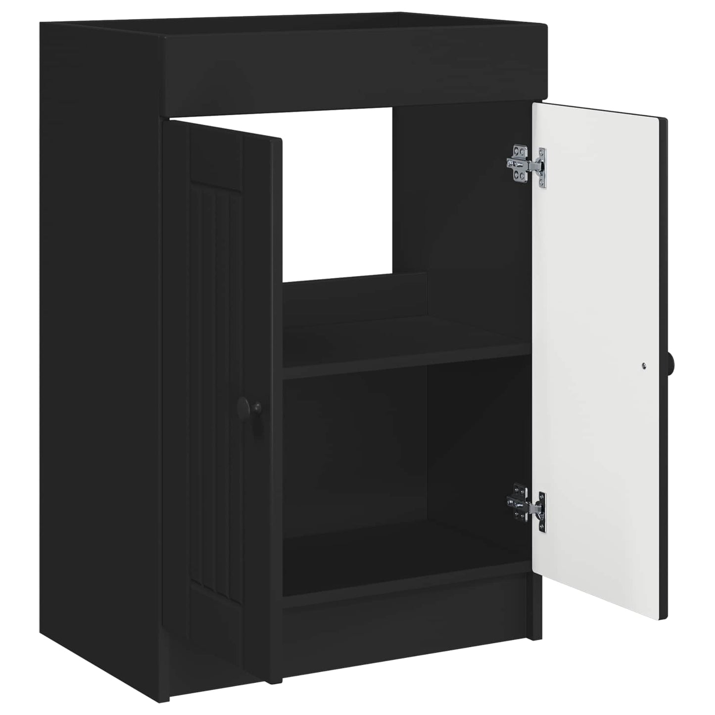 vidaXL Bathroom under Sink Cabinet Black 56 x 37.5 x 81 cm