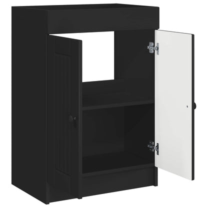 vidaXL Bathroom under Sink Cabinet Black 56 x 37.5 x 81 cm