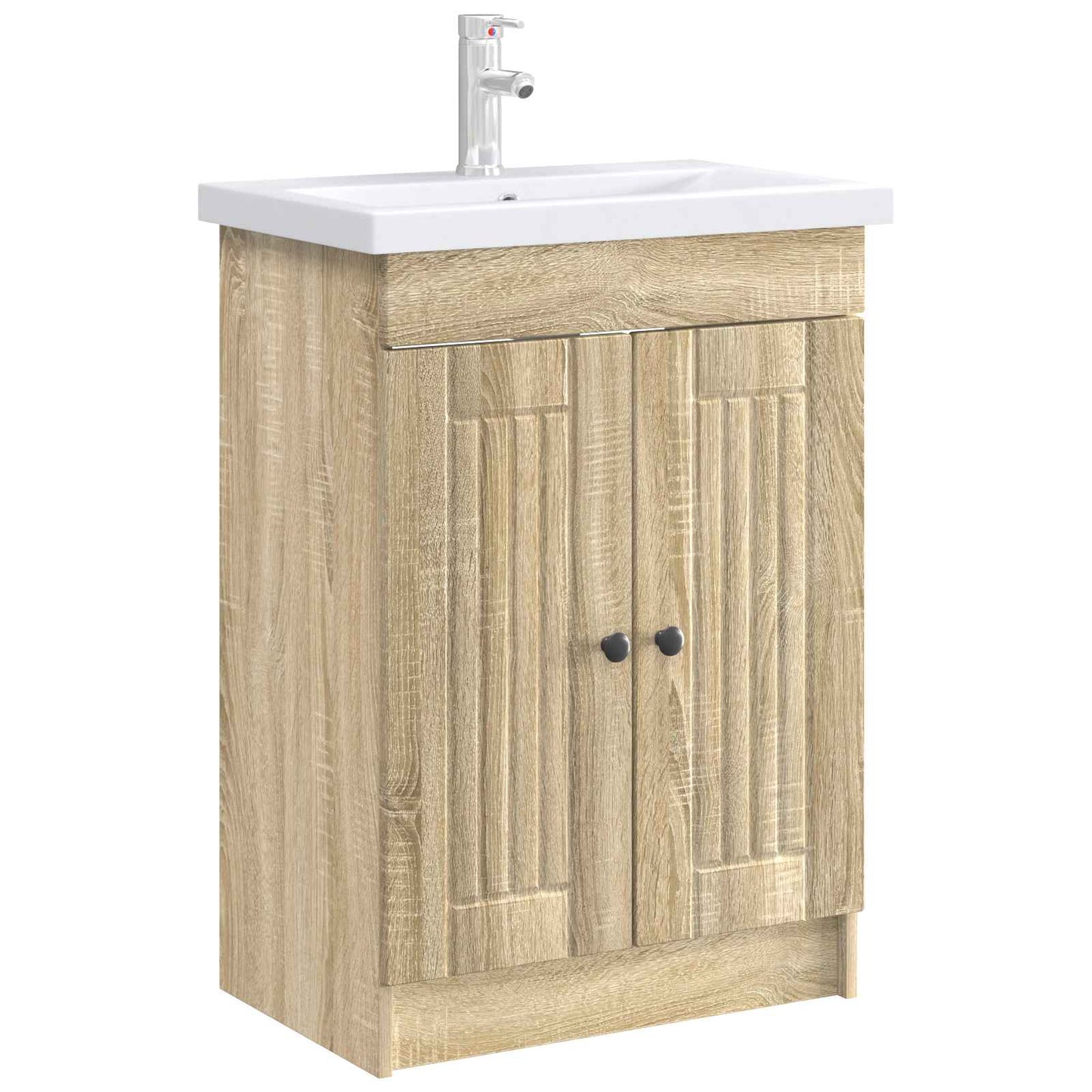 vidaXL Bathroom under Sink Cabinet Sonoma Oak 56 x 37.5 x 81 cm