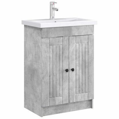 vidaXL Bathroom under Sink Cabinet Concrete Grey 56 x 37.5 x 81 cm