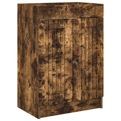 vidaXL Bathroom under Sink Cabinet Smoked Oak 56 x 37.5 x 81 cm