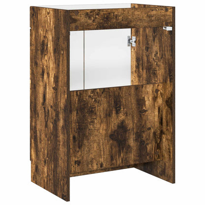 vidaXL Bathroom under Sink Cabinet Smoked Oak 56 x 37.5 x 81 cm