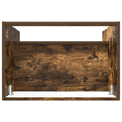 vidaXL Bathroom under Sink Cabinet Smoked Oak 56 x 37.5 x 81 cm