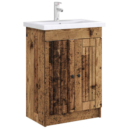 vidaXL Bathroom under Sink Cabinet Old Wood 56 x 37.5 x 81 cm