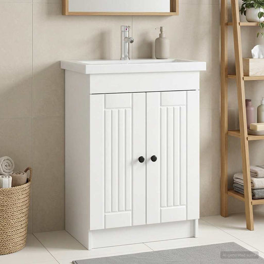 vidaXL Bathroom under Sink Cabinet White 78.5 x 37.5 x 81 cm