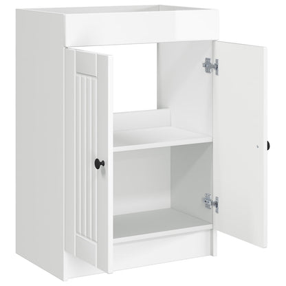 vidaXL Bathroom under Sink Cabinet High Gloss White