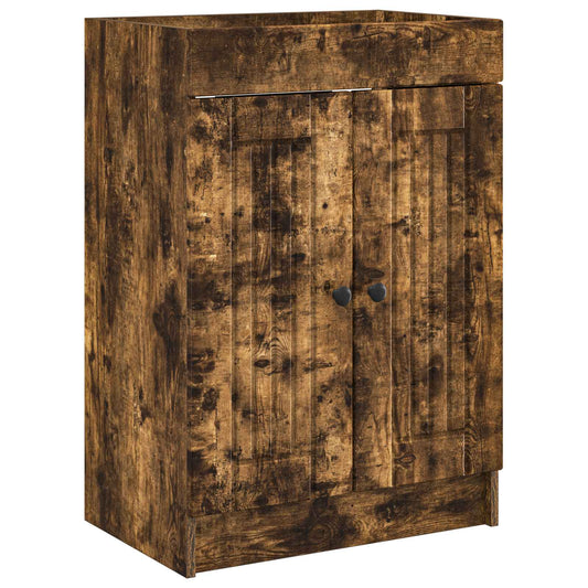 vidaXL Bathroom under Sink Cabinet Smoked Oak 78.5 x 37.5 x 81 cm