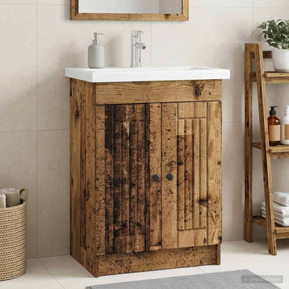 vidaXL Bathroom under Sink Cabinet Old Wood 78.5 x 37.5 x 81 cm