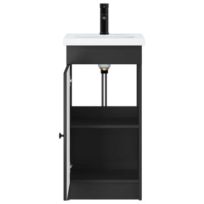 vidaXL Bathroom Vanity with Sink Black 42 x 40 x 84.5 cm