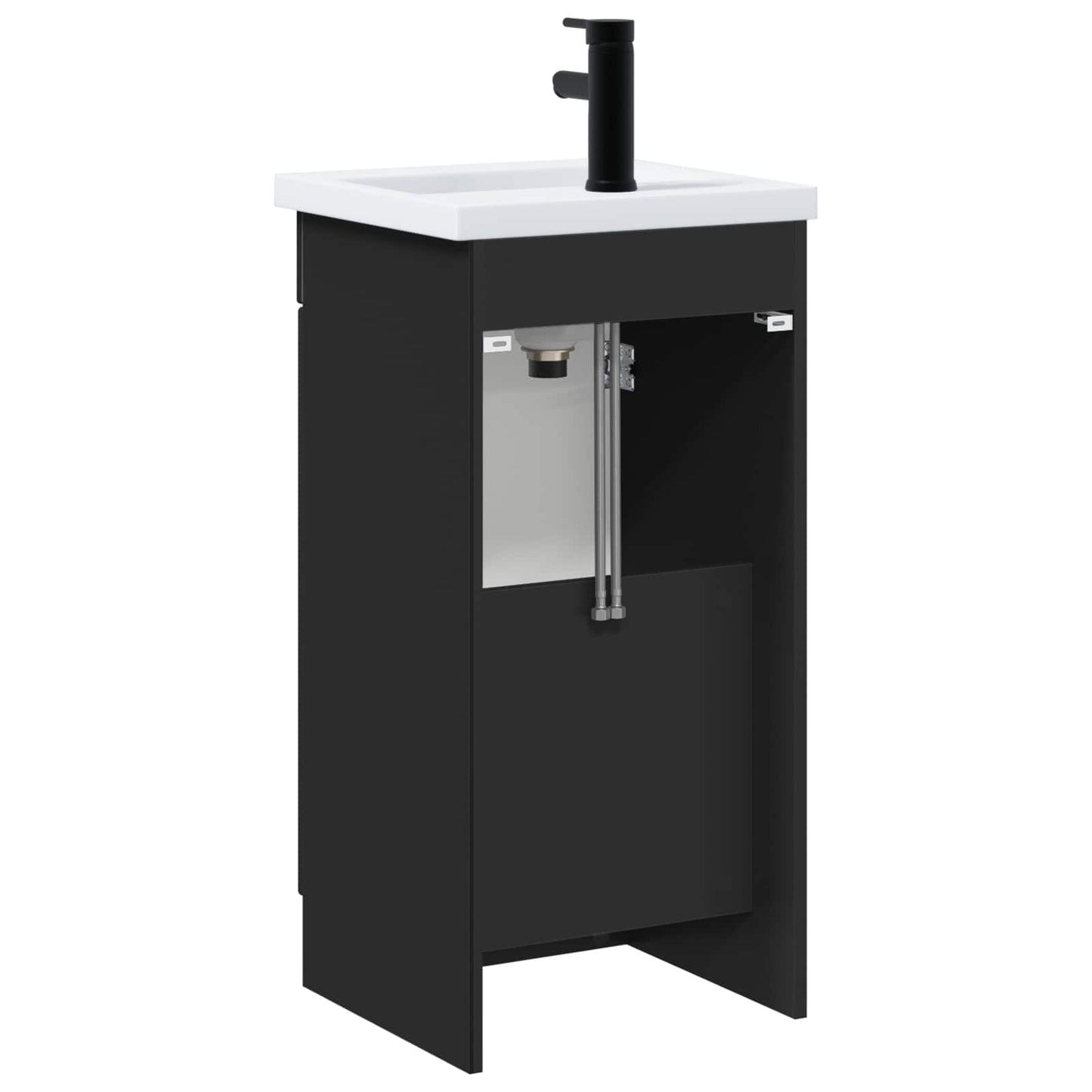 vidaXL Bathroom Vanity with Sink Black 42 x 40 x 84.5 cm
