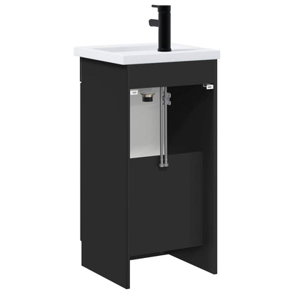vidaXL Bathroom Vanity with Sink Black 42 x 40 x 84.5 cm