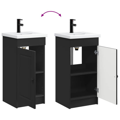 vidaXL Bathroom Vanity with Sink Black 42 x 40 x 84.5 cm
