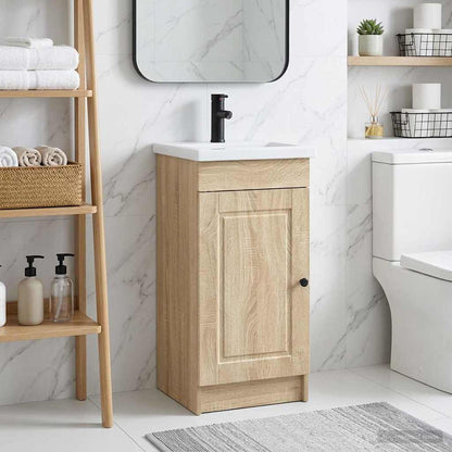 vidaXL Bathroom Vanity with Sink Sonoma Oak 42 x 40 x 84.5 cm