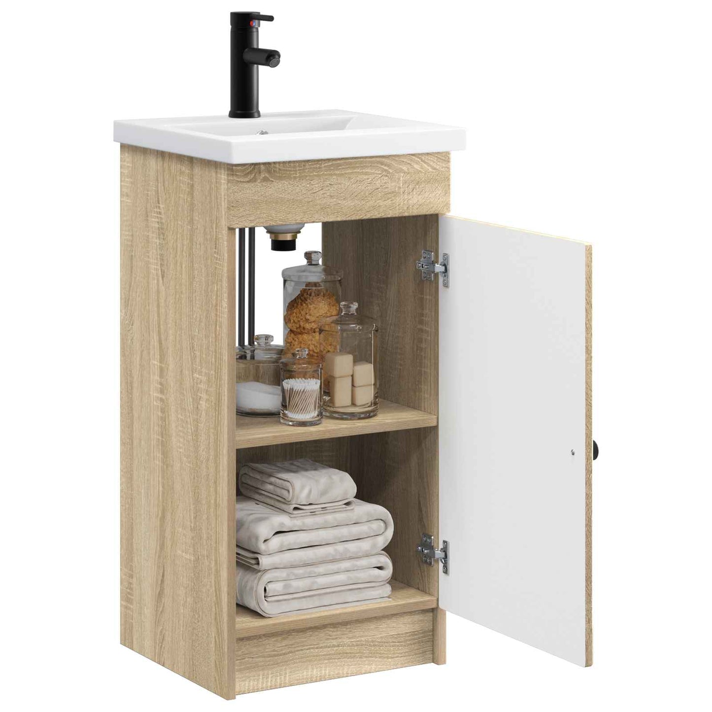 vidaXL Bathroom Vanity with Sink Sonoma Oak 42 x 40 x 84.5 cm
