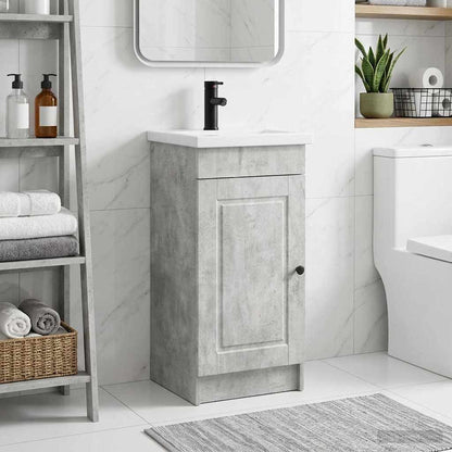 vidaXL Bathroom Vanity with Sink Concrete Grey 42 x 40 x 84.5 cm