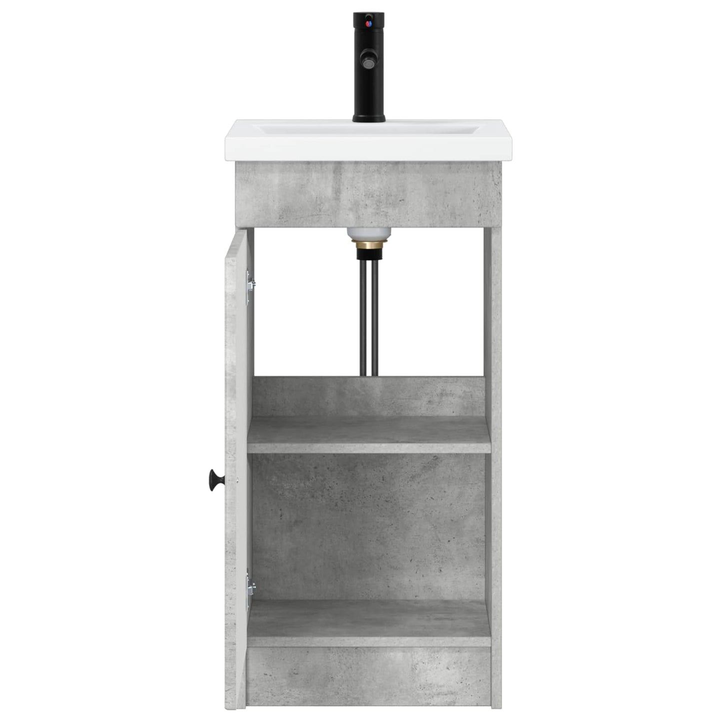 vidaXL Bathroom Vanity with Sink Concrete Grey 42 x 40 x 84.5 cm