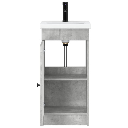 vidaXL Bathroom Vanity with Sink Concrete Grey 42 x 40 x 84.5 cm