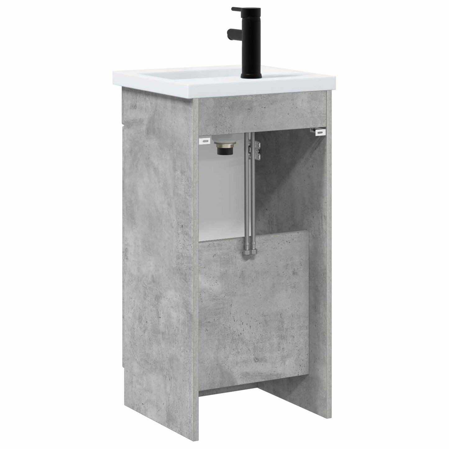 vidaXL Bathroom Vanity with Sink Concrete Grey 42 x 40 x 84.5 cm