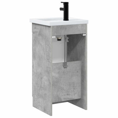 vidaXL Bathroom Vanity with Sink Concrete Grey 42 x 40 x 84.5 cm