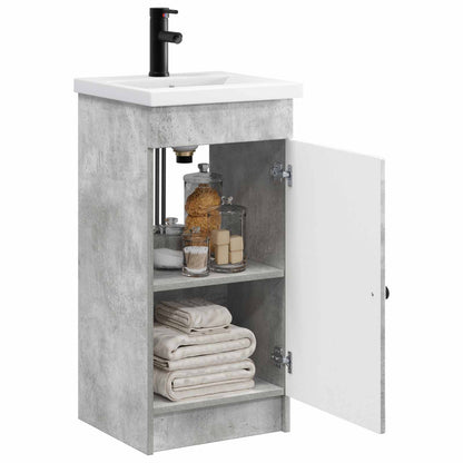 vidaXL Bathroom Vanity with Sink Concrete Grey 42 x 40 x 84.5 cm