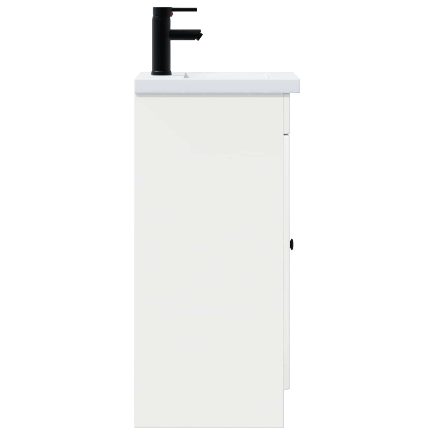 vidaXL Bathroom Vanity with Sink High Gloss White 42 x 40 x 84.5 cm