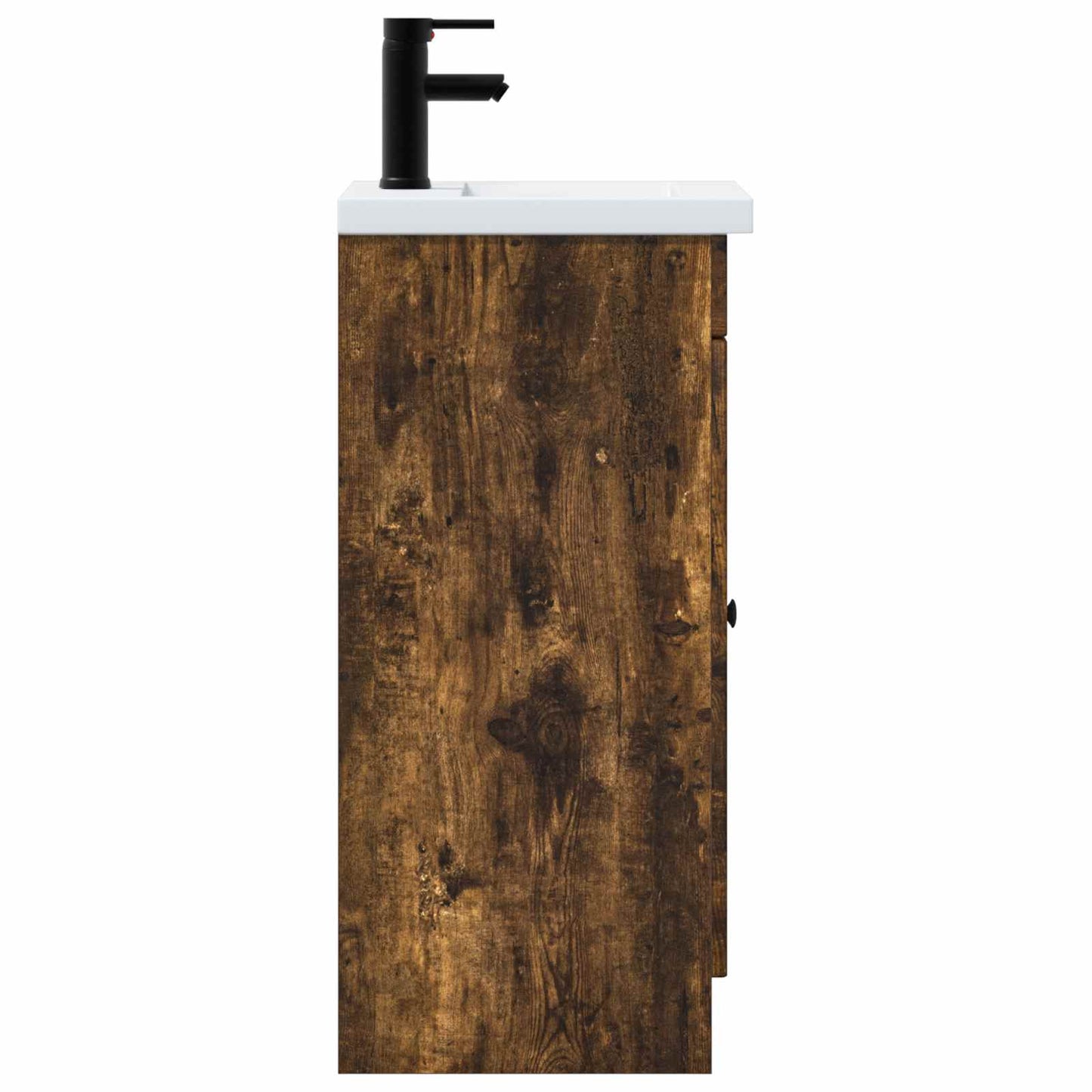 vidaXL Bathroom Vanity with Sink Smoked Oak 42 x 40 x 84.5 cm
