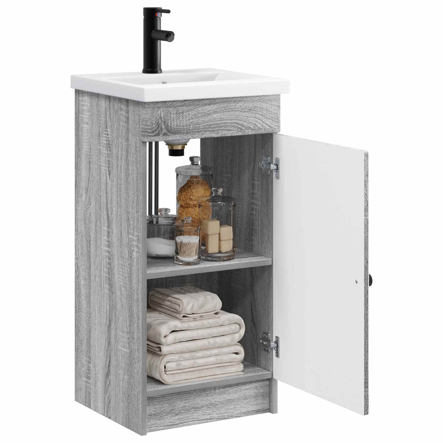vidaXL Bathroom Vanity with Sink Grey Sonoma 42 x 40 x 84.5 cm