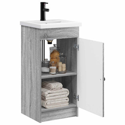 vidaXL Bathroom Vanity with Sink Grey Sonoma 42 x 40 x 84.5 cm
