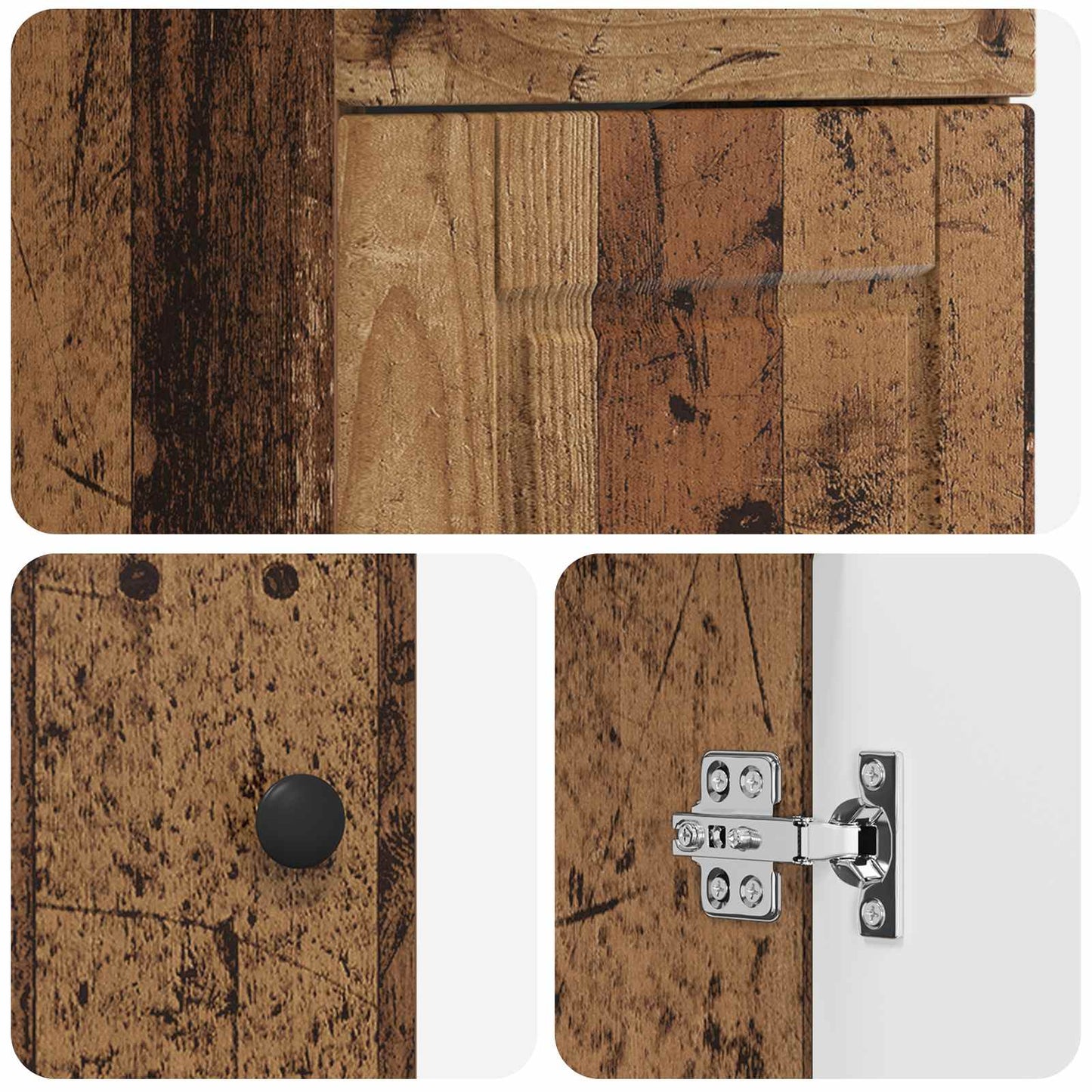 vidaXL Bathroom Vanity with Sink Old Wood 42 x 40 x 84.5 cm