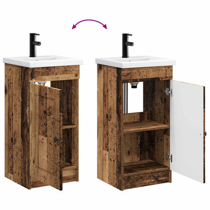 vidaXL Bathroom Vanity with Sink Old Wood 42 x 40 x 84.5 cm