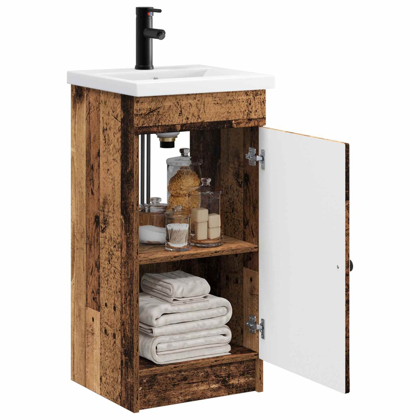 vidaXL Bathroom Vanity with Sink Old Wood 42 x 40 x 84.5 cm