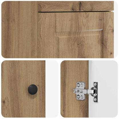 vidaXL Bathroom Vanity with Sink Artisan Oak 42 x 40 x 84.5 cm