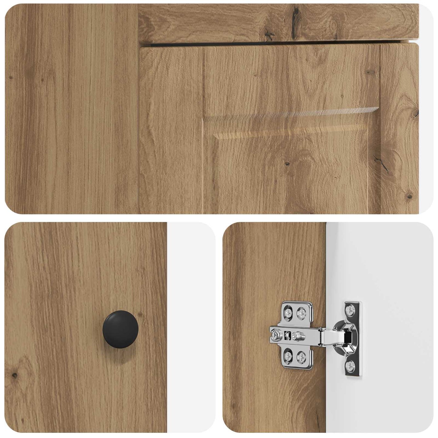 vidaXL Bathroom Vanity with Sink Artisan Oak 42 x 40 x 84.5 cm