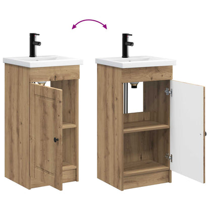 vidaXL Bathroom Vanity with Sink Artisan Oak 42 x 40 x 84.5 cm