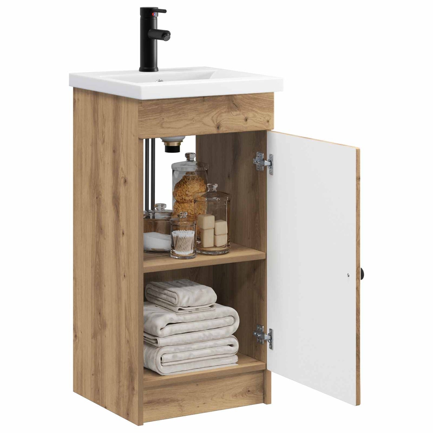 vidaXL Bathroom Vanity with Sink Artisan Oak 42 x 40 x 84.5 cm