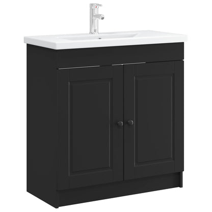 vidaXL Bathroom under Sink Cabinet Black 56 x 37.5 x 81 cm
