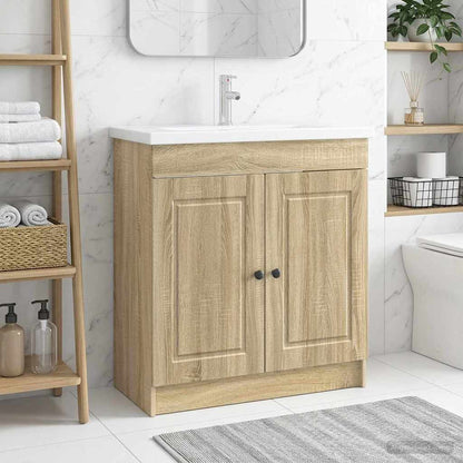 vidaXL Bathroom under Sink Cabinet Sonoma Oak 56 x 37.5 x 81 cm