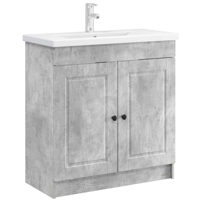 vidaXL Bathroom under Sink Cabinet Concrete Grey 56 x 37.5 x 81 cm