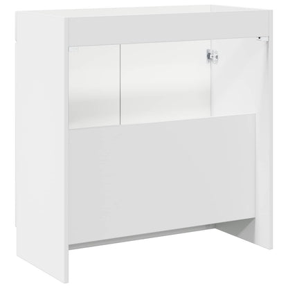 vidaXL Bathroom under Sink Cabinet High Gloss White 56 x 37.5 x 81 cm
