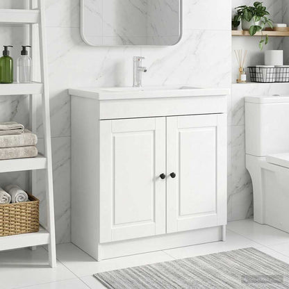 vidaXL Bathroom under Sink Cabinet White 78.5 x 37.5 x 81 cm