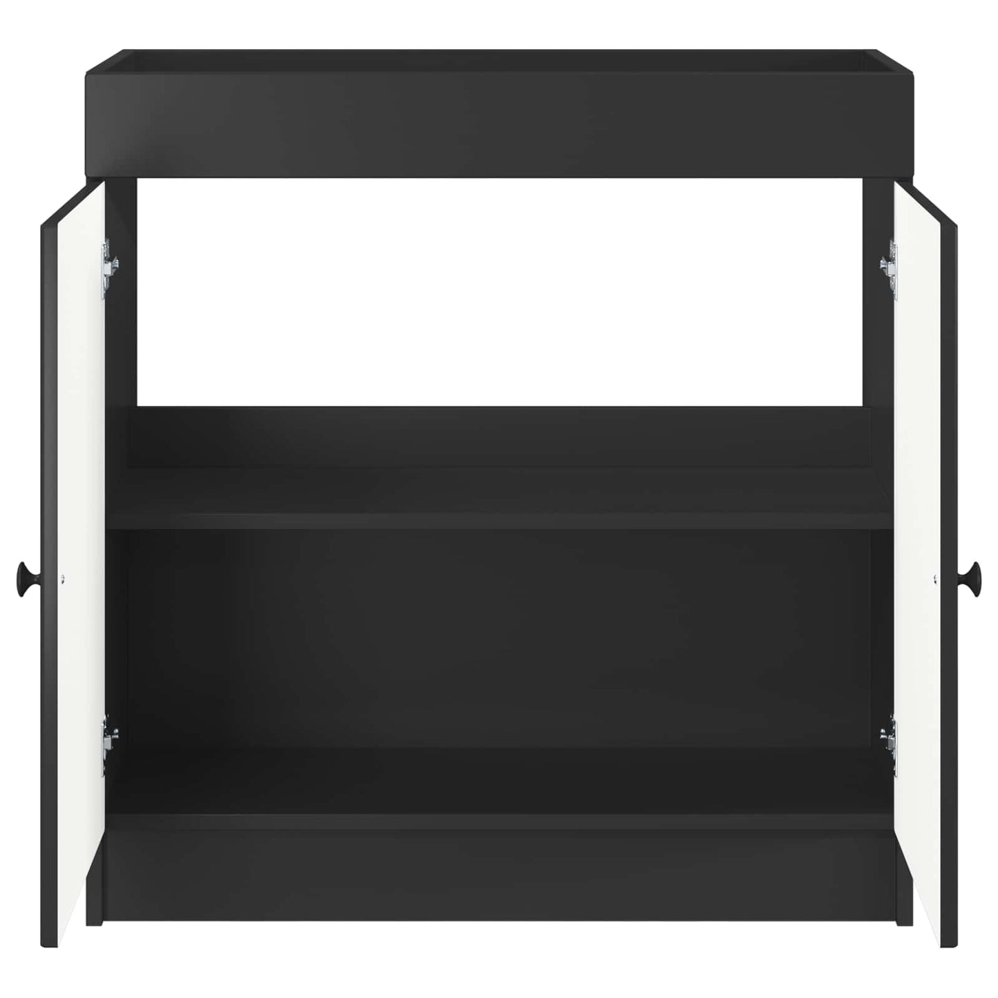 vidaXL Bathroom under Sink Cabinet Black 78.5 x 37.5 x 81 cm