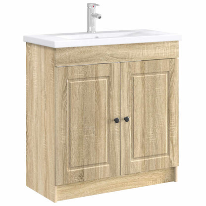 vidaXL Bathroom under Sink Cabinet Sonoma Oak 78.5 x 37.5 x 81 cm