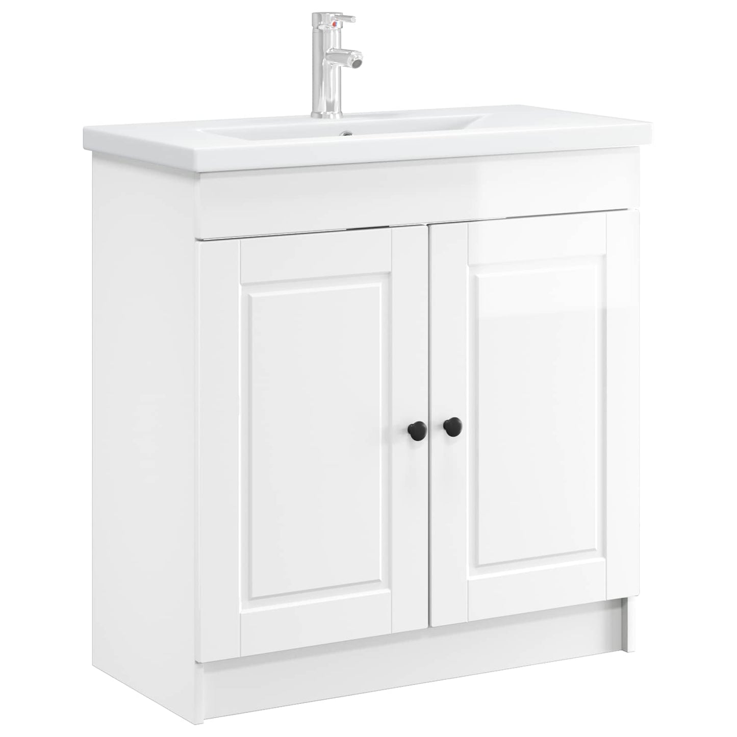 vidaXL Bathroom under Sink Cabinet High Gloss White