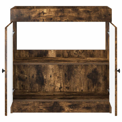 vidaXL Bathroom under Sink Cabinet Smoked Oak 78.5 x 37.5 x 81 cm