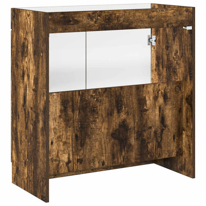 vidaXL Bathroom under Sink Cabinet Smoked Oak 78.5 x 37.5 x 81 cm