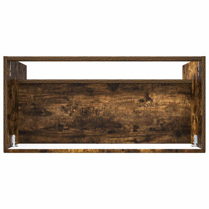 vidaXL Bathroom under Sink Cabinet Smoked Oak 78.5 x 37.5 x 81 cm