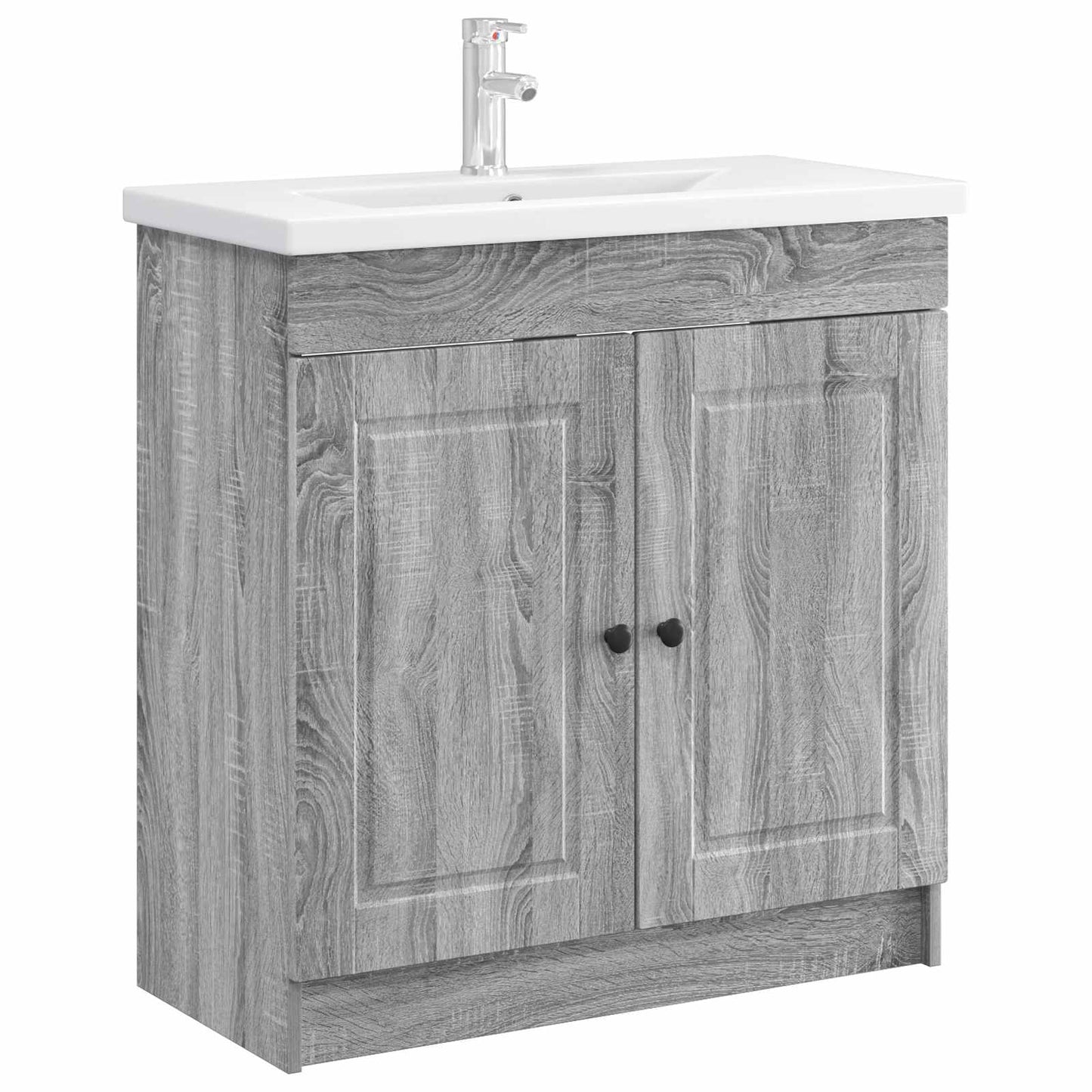 vidaXL Bathroom under Sink Cabinet Grey Sonoma 78.5 x 37.5 x 81 cm